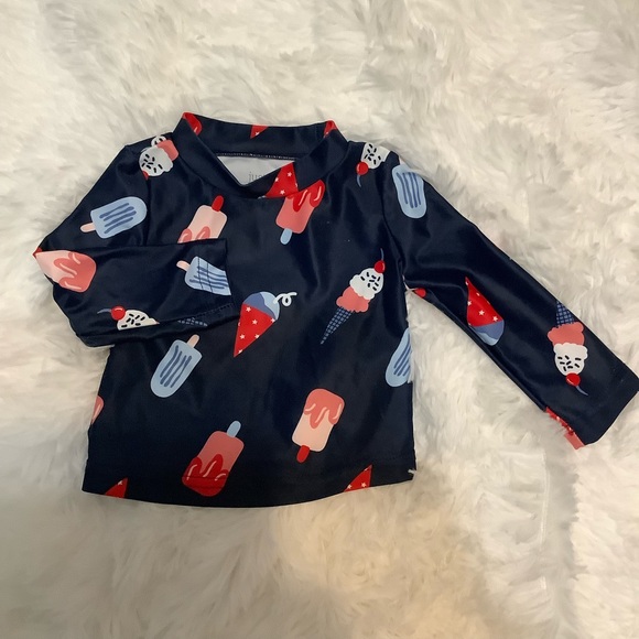 Carter’s Just One You Popsicle Print Girls’ long sleeve RASH GUARD Top/Shirt|6m - Picture 4 of 5